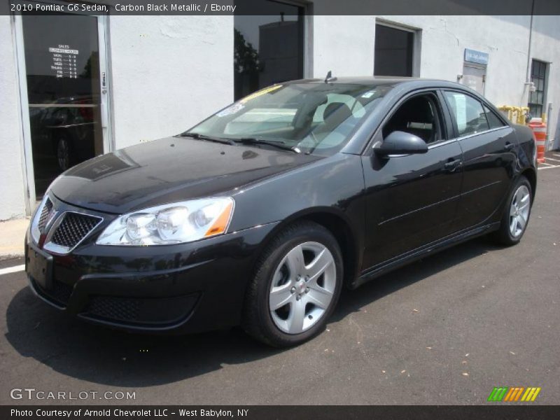 Carbon Black Metallic / Ebony 2010 Pontiac G6 Sedan