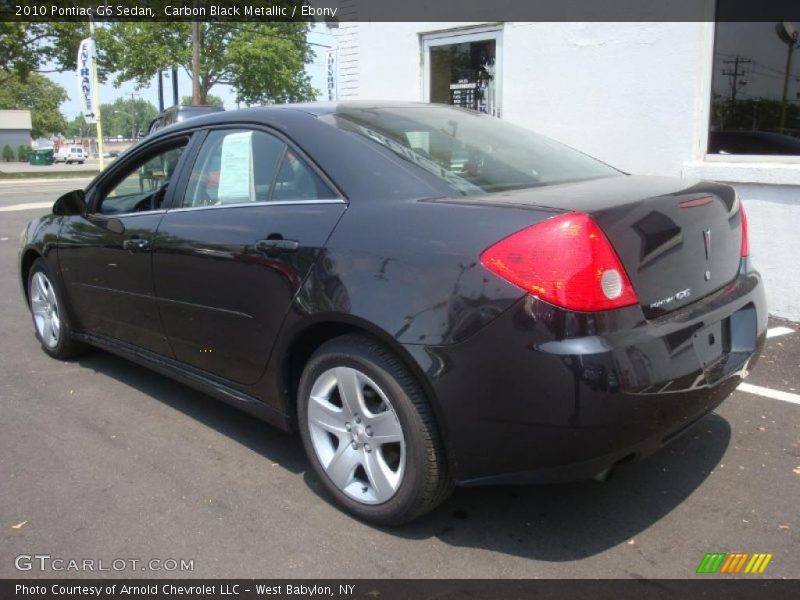 Carbon Black Metallic / Ebony 2010 Pontiac G6 Sedan