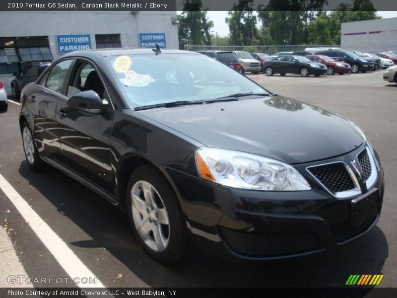 Carbon Black Metallic / Ebony 2010 Pontiac G6 Sedan
