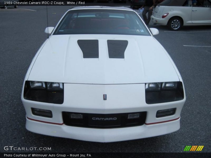 White / Red 1989 Chevrolet Camaro IROC-Z Coupe