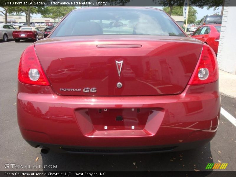 Performance Red Metallic / Ebony 2010 Pontiac G6 Sedan