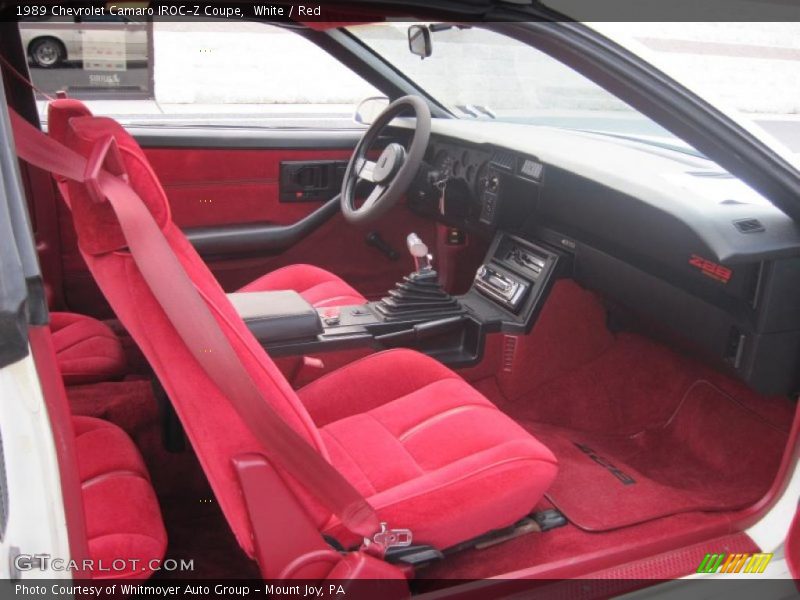 White / Red 1989 Chevrolet Camaro IROC-Z Coupe