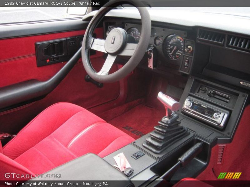 White / Red 1989 Chevrolet Camaro IROC-Z Coupe