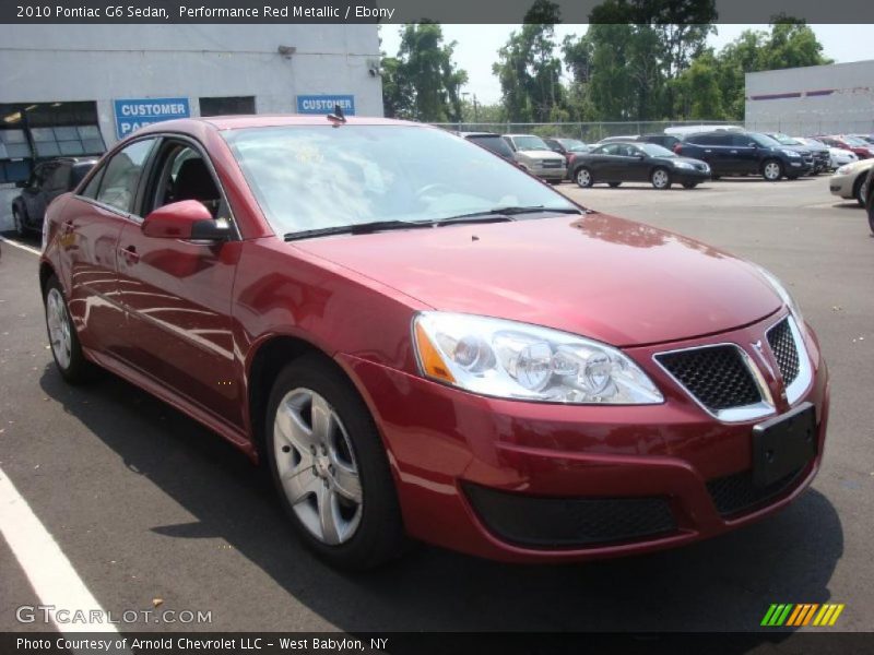 Performance Red Metallic / Ebony 2010 Pontiac G6 Sedan