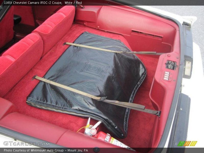 White / Red 1989 Chevrolet Camaro IROC-Z Coupe
