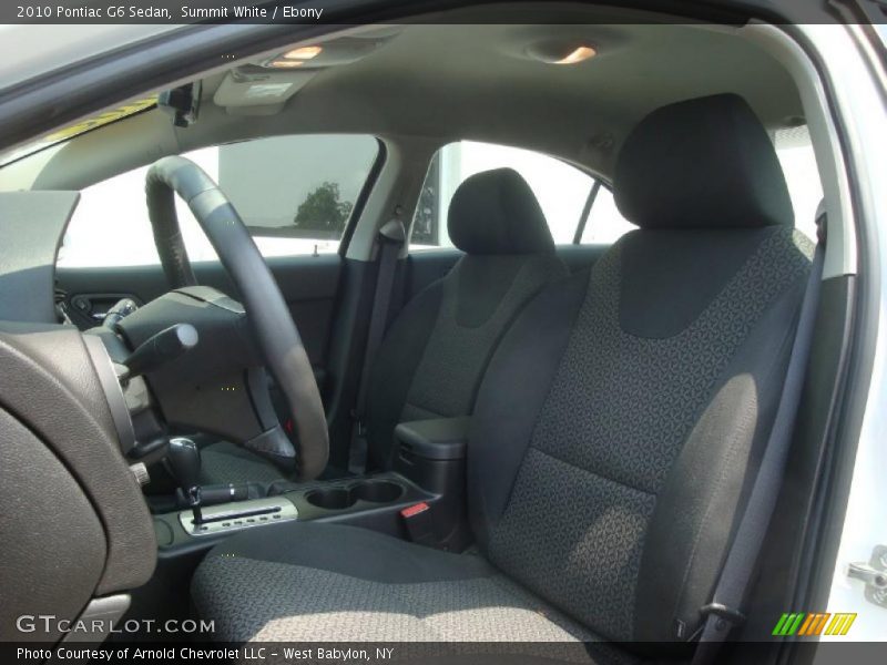 Summit White / Ebony 2010 Pontiac G6 Sedan