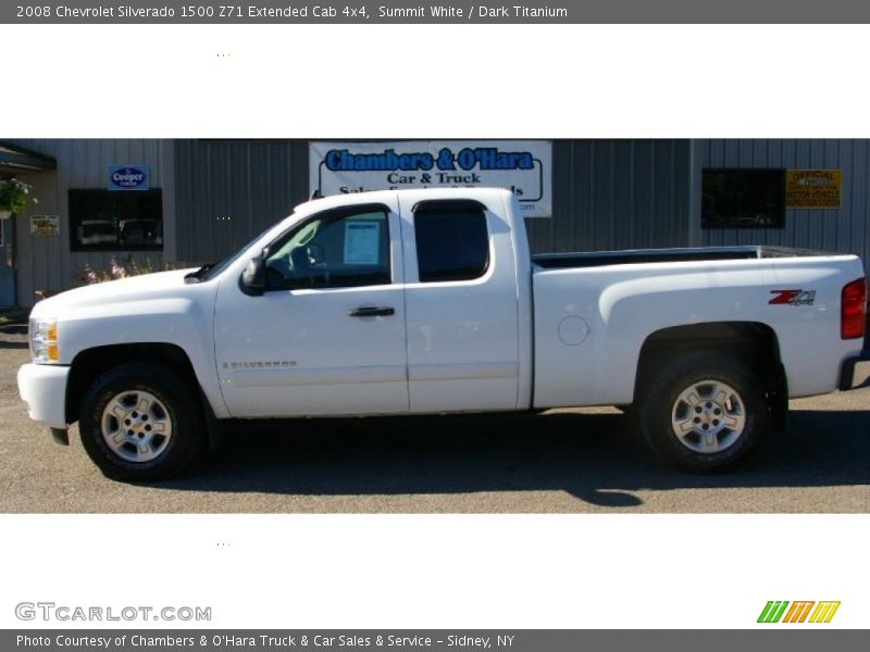 Summit White / Dark Titanium 2008 Chevrolet Silverado 1500 Z71 Extended Cab 4x4