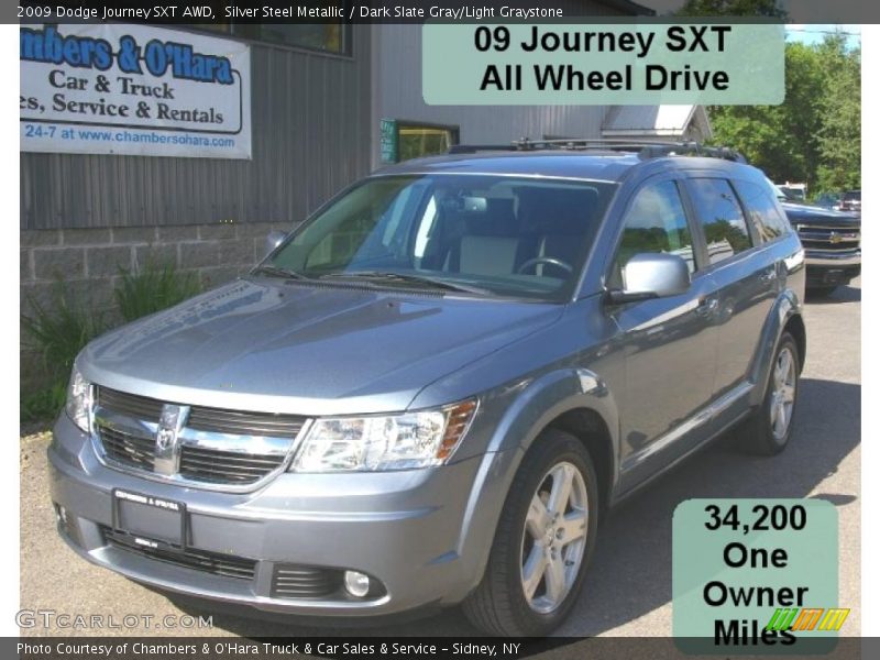Silver Steel Metallic / Dark Slate Gray/Light Graystone 2009 Dodge Journey SXT AWD