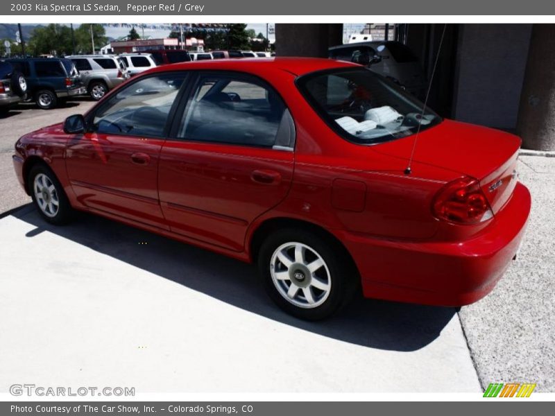 Pepper Red / Grey 2003 Kia Spectra LS Sedan