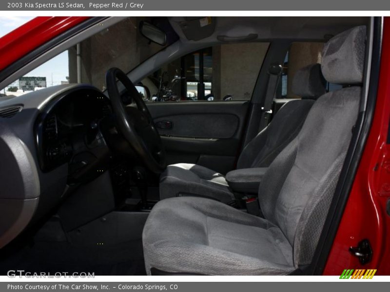 Pepper Red / Grey 2003 Kia Spectra LS Sedan