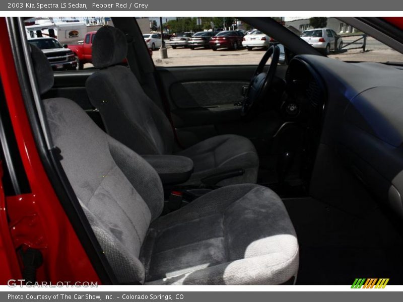 Pepper Red / Grey 2003 Kia Spectra LS Sedan