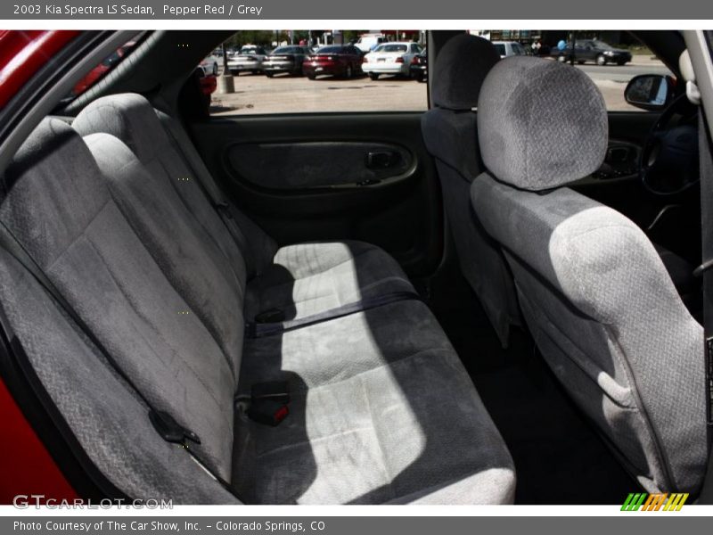 Pepper Red / Grey 2003 Kia Spectra LS Sedan