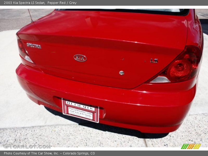 Pepper Red / Grey 2003 Kia Spectra LS Sedan