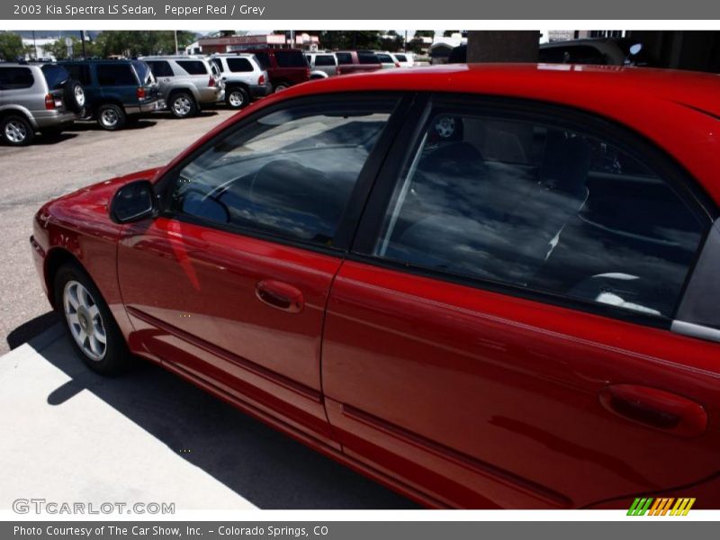 Pepper Red / Grey 2003 Kia Spectra LS Sedan