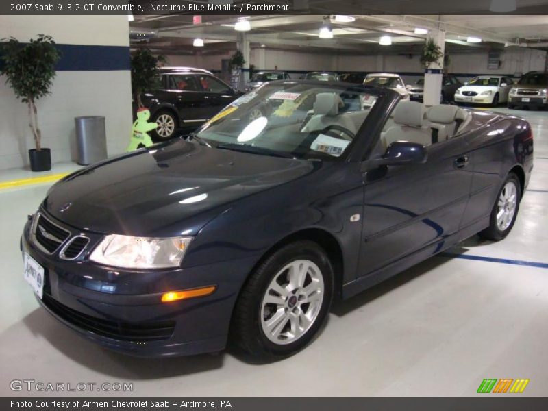 Nocturne Blue Metallic / Parchment 2007 Saab 9-3 2.0T Convertible