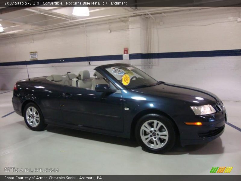 Nocturne Blue Metallic / Parchment 2007 Saab 9-3 2.0T Convertible