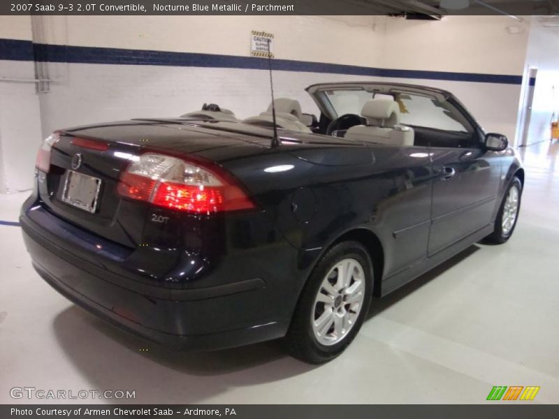 Nocturne Blue Metallic / Parchment 2007 Saab 9-3 2.0T Convertible