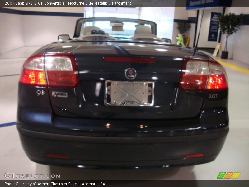 Nocturne Blue Metallic / Parchment 2007 Saab 9-3 2.0T Convertible