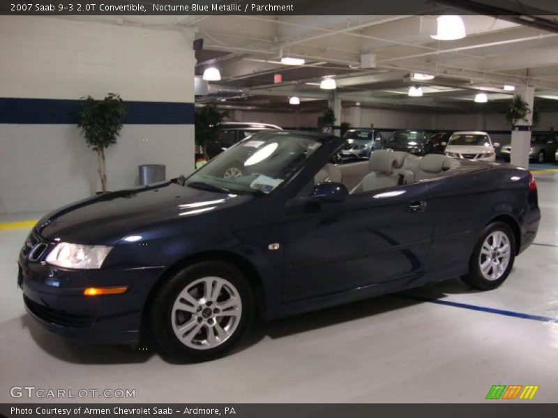 Nocturne Blue Metallic / Parchment 2007 Saab 9-3 2.0T Convertible