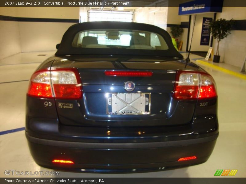 Nocturne Blue Metallic / Parchment 2007 Saab 9-3 2.0T Convertible