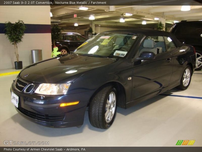 Nocturne Blue Metallic / Parchment 2007 Saab 9-3 2.0T Convertible
