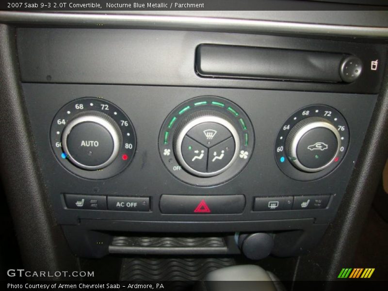 Nocturne Blue Metallic / Parchment 2007 Saab 9-3 2.0T Convertible