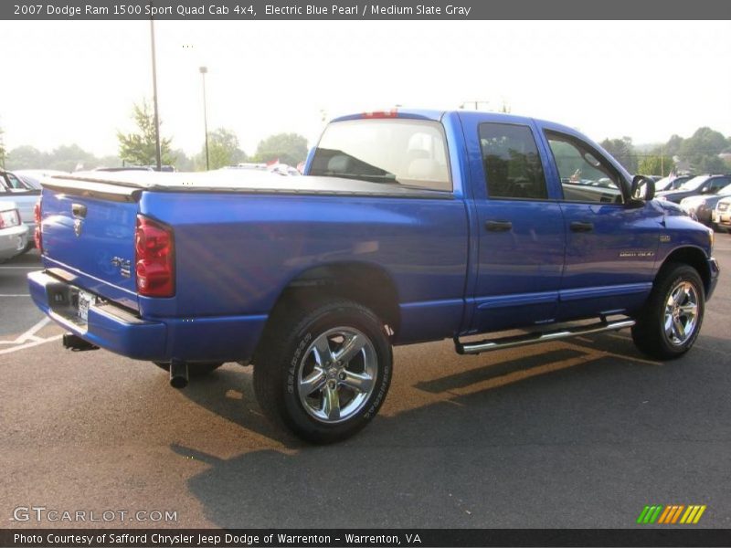 Electric Blue Pearl / Medium Slate Gray 2007 Dodge Ram 1500 Sport Quad Cab 4x4