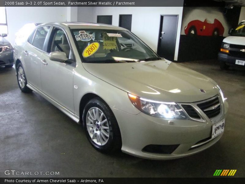 Parchment Silver Metallic / Parchment 2008 Saab 9-3 2.0T Sport Sedan