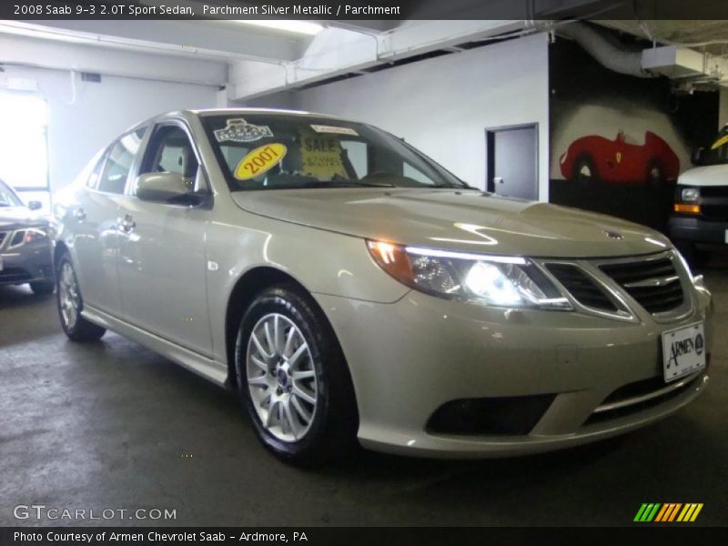 Parchment Silver Metallic / Parchment 2008 Saab 9-3 2.0T Sport Sedan