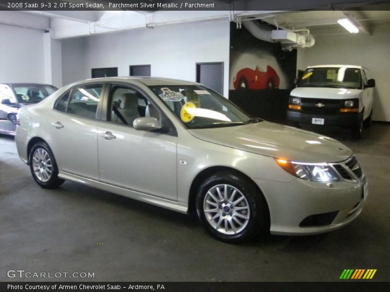 Parchment Silver Metallic / Parchment 2008 Saab 9-3 2.0T Sport Sedan