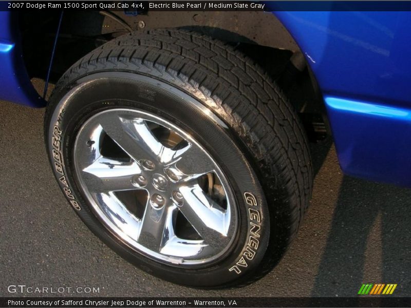 Electric Blue Pearl / Medium Slate Gray 2007 Dodge Ram 1500 Sport Quad Cab 4x4