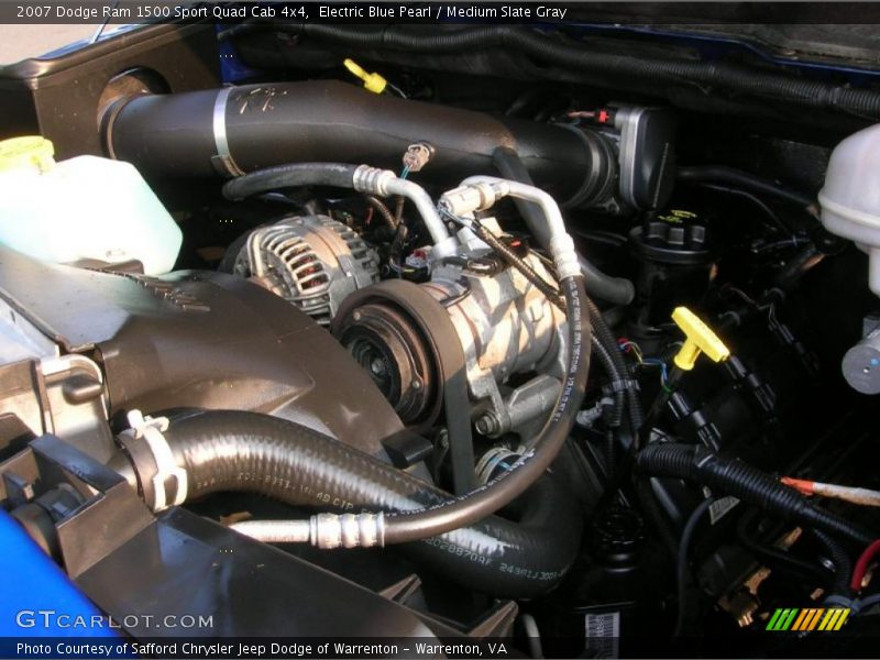 Electric Blue Pearl / Medium Slate Gray 2007 Dodge Ram 1500 Sport Quad Cab 4x4