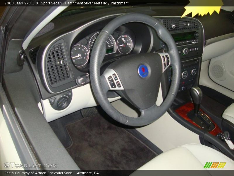 Parchment Silver Metallic / Parchment 2008 Saab 9-3 2.0T Sport Sedan