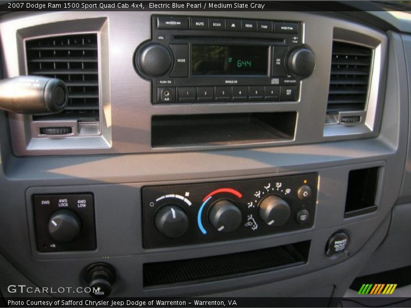 Electric Blue Pearl / Medium Slate Gray 2007 Dodge Ram 1500 Sport Quad Cab 4x4