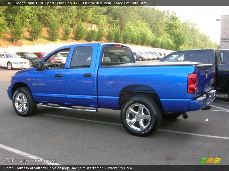 Electric Blue Pearl / Medium Slate Gray 2007 Dodge Ram 1500 Sport Quad Cab 4x4