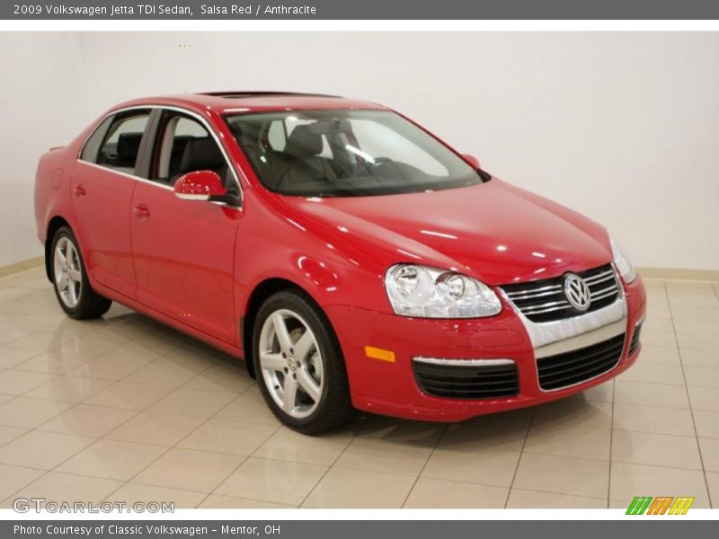 Salsa Red / Anthracite 2009 Volkswagen Jetta TDI Sedan