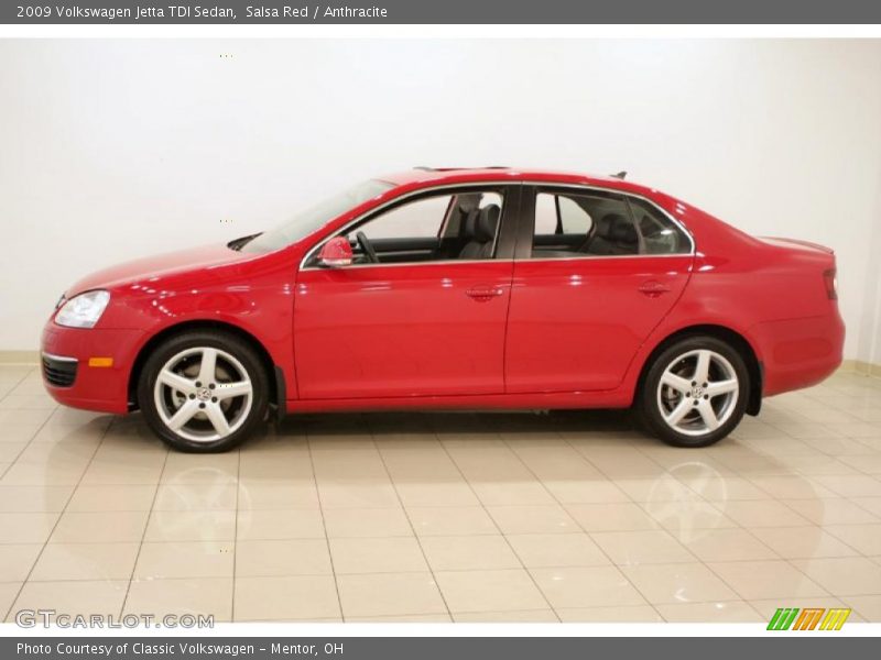 Salsa Red / Anthracite 2009 Volkswagen Jetta TDI Sedan