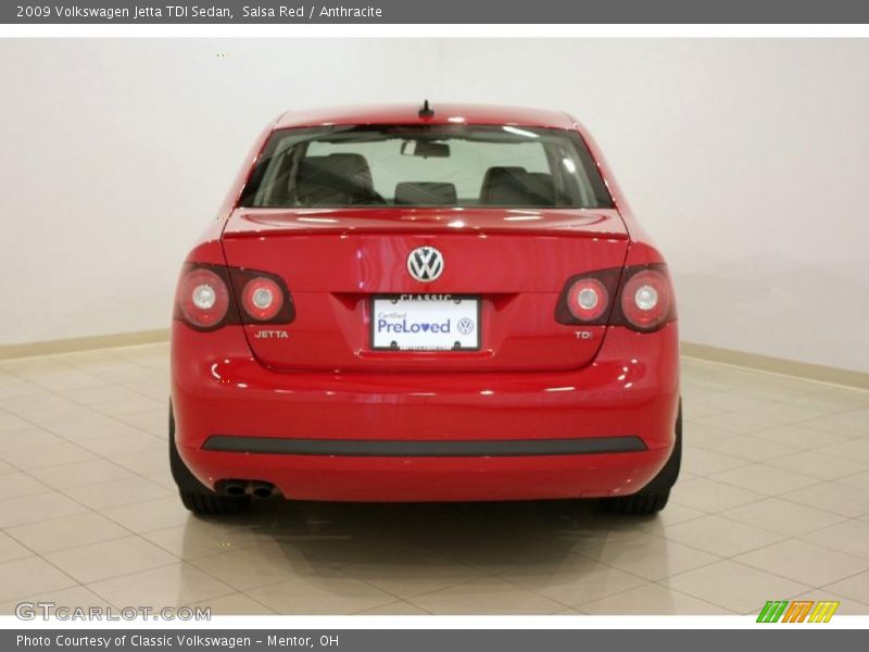 Salsa Red / Anthracite 2009 Volkswagen Jetta TDI Sedan