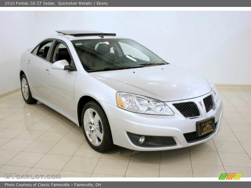 Quicksilver Metallic / Ebony 2010 Pontiac G6 GT Sedan