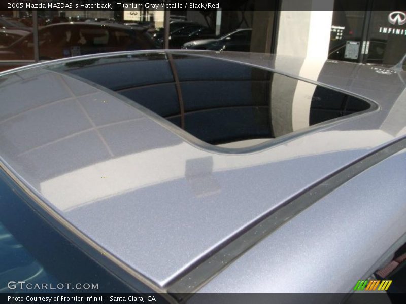 Titanium Gray Metallic / Black/Red 2005 Mazda MAZDA3 s Hatchback