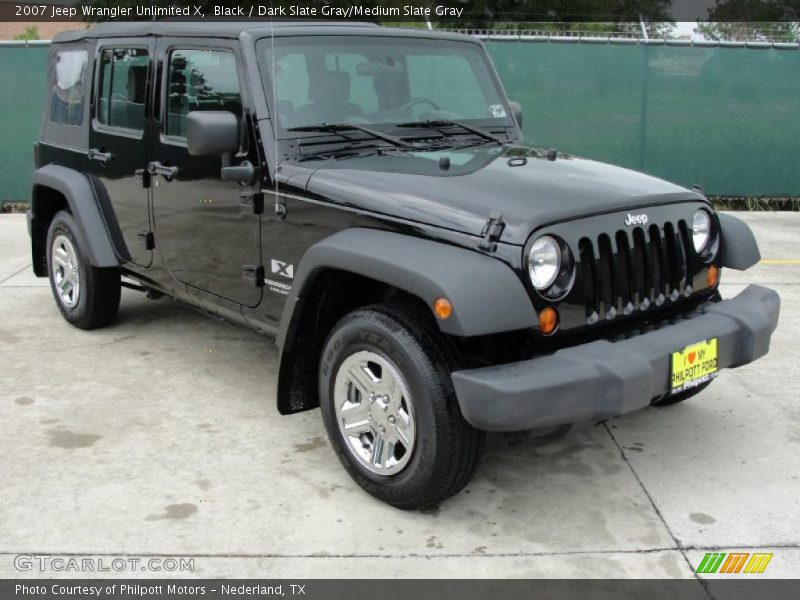 Black / Dark Slate Gray/Medium Slate Gray 2007 Jeep Wrangler Unlimited X