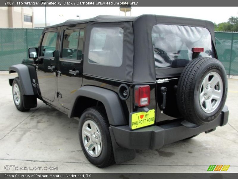 Black / Dark Slate Gray/Medium Slate Gray 2007 Jeep Wrangler Unlimited X