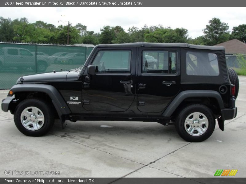 Black / Dark Slate Gray/Medium Slate Gray 2007 Jeep Wrangler Unlimited X