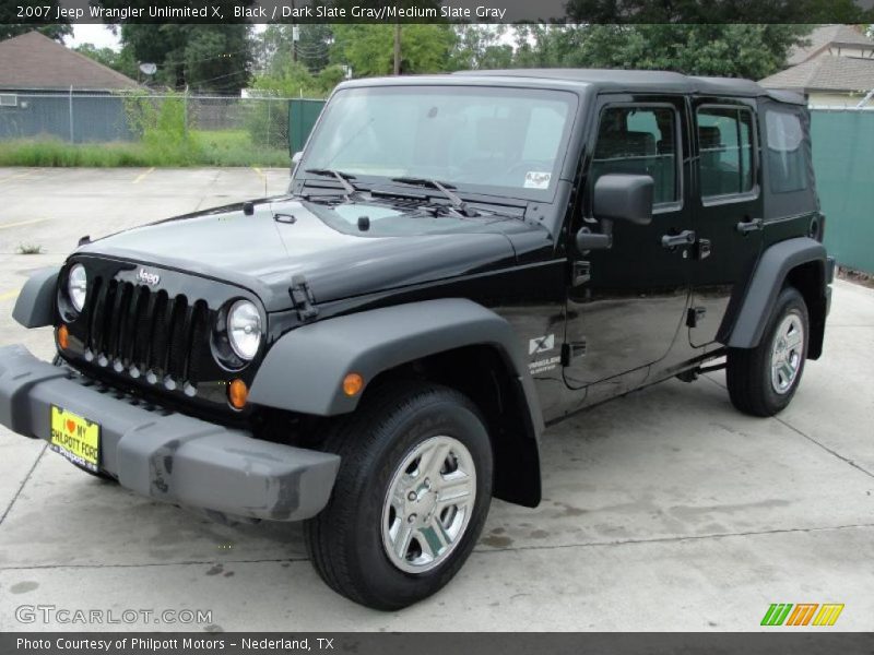Black / Dark Slate Gray/Medium Slate Gray 2007 Jeep Wrangler Unlimited X