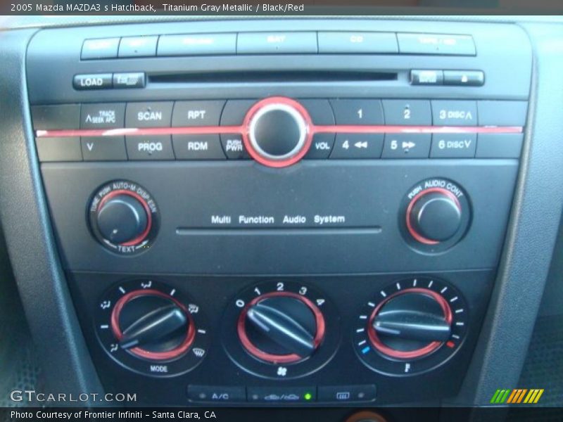 Titanium Gray Metallic / Black/Red 2005 Mazda MAZDA3 s Hatchback