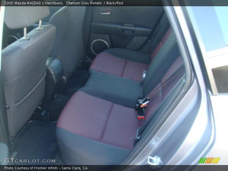 Titanium Gray Metallic / Black/Red 2005 Mazda MAZDA3 s Hatchback