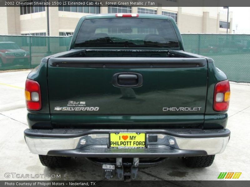 Forest Green Metallic / Tan 2002 Chevrolet Silverado 1500 LS Extended Cab 4x4