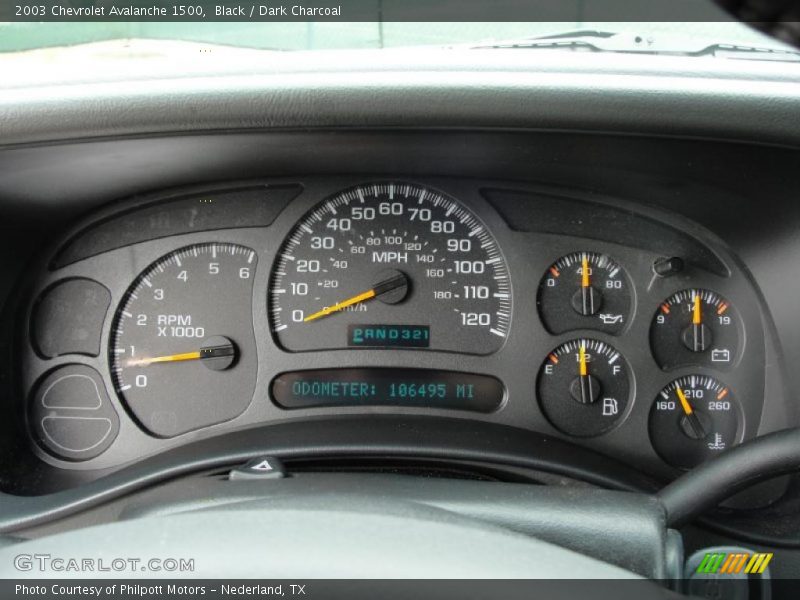 Black / Dark Charcoal 2003 Chevrolet Avalanche 1500