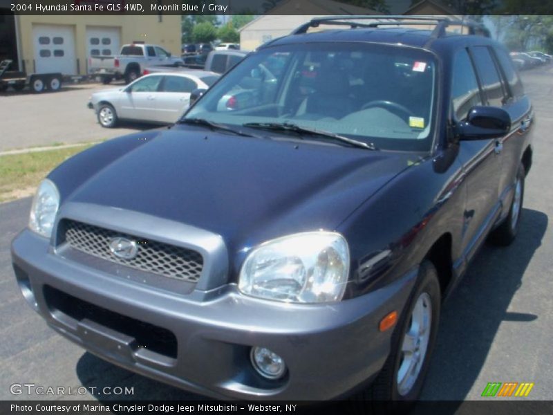 Moonlit Blue / Gray 2004 Hyundai Santa Fe GLS 4WD