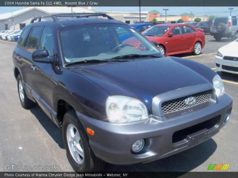 Moonlit Blue / Gray 2004 Hyundai Santa Fe GLS 4WD